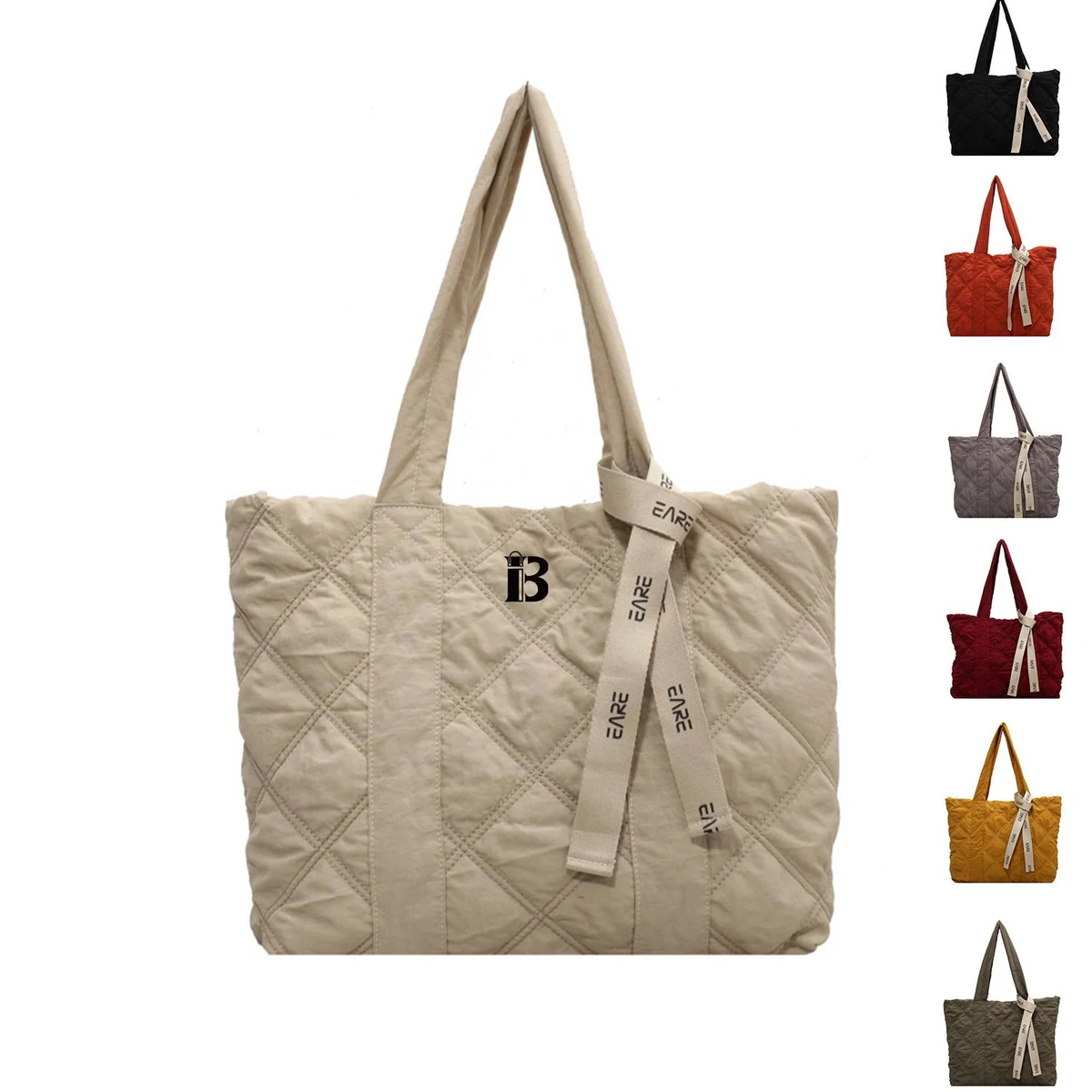 Nylon Cotton Large Capacity Tote Bag, custom tote bag with logo imprint 1