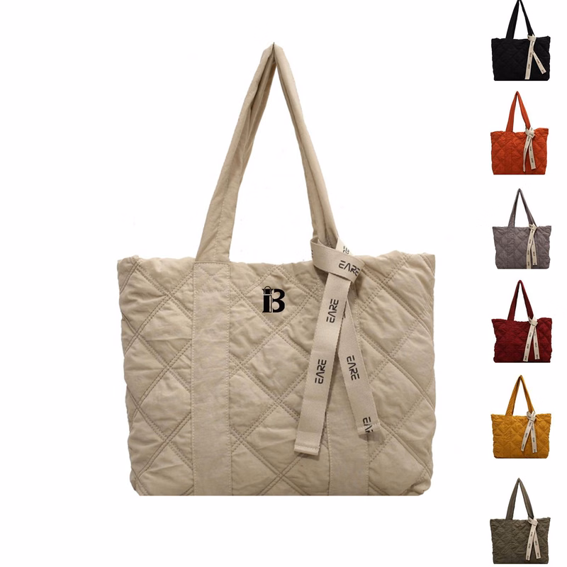 Nylon Cotton Large Capacity Tote Bag