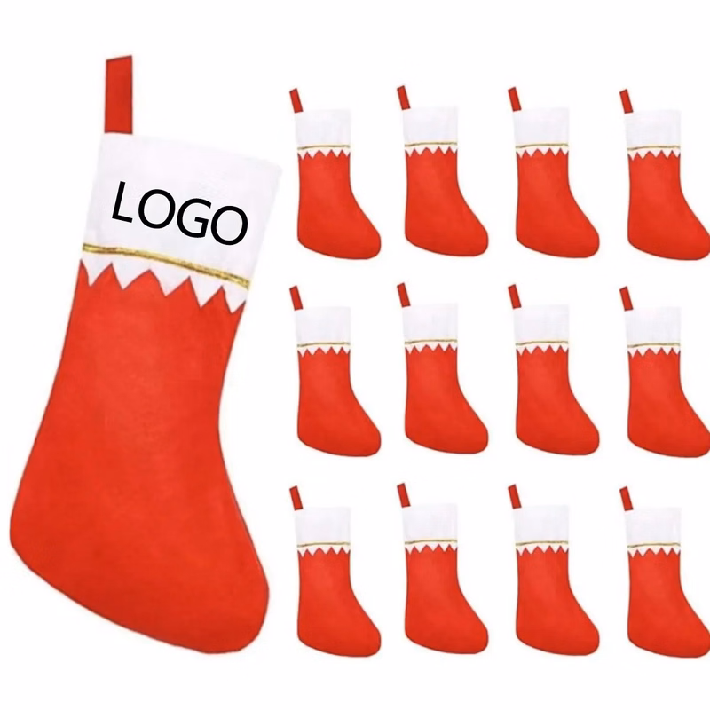 Gold Trim Christmas Stockings