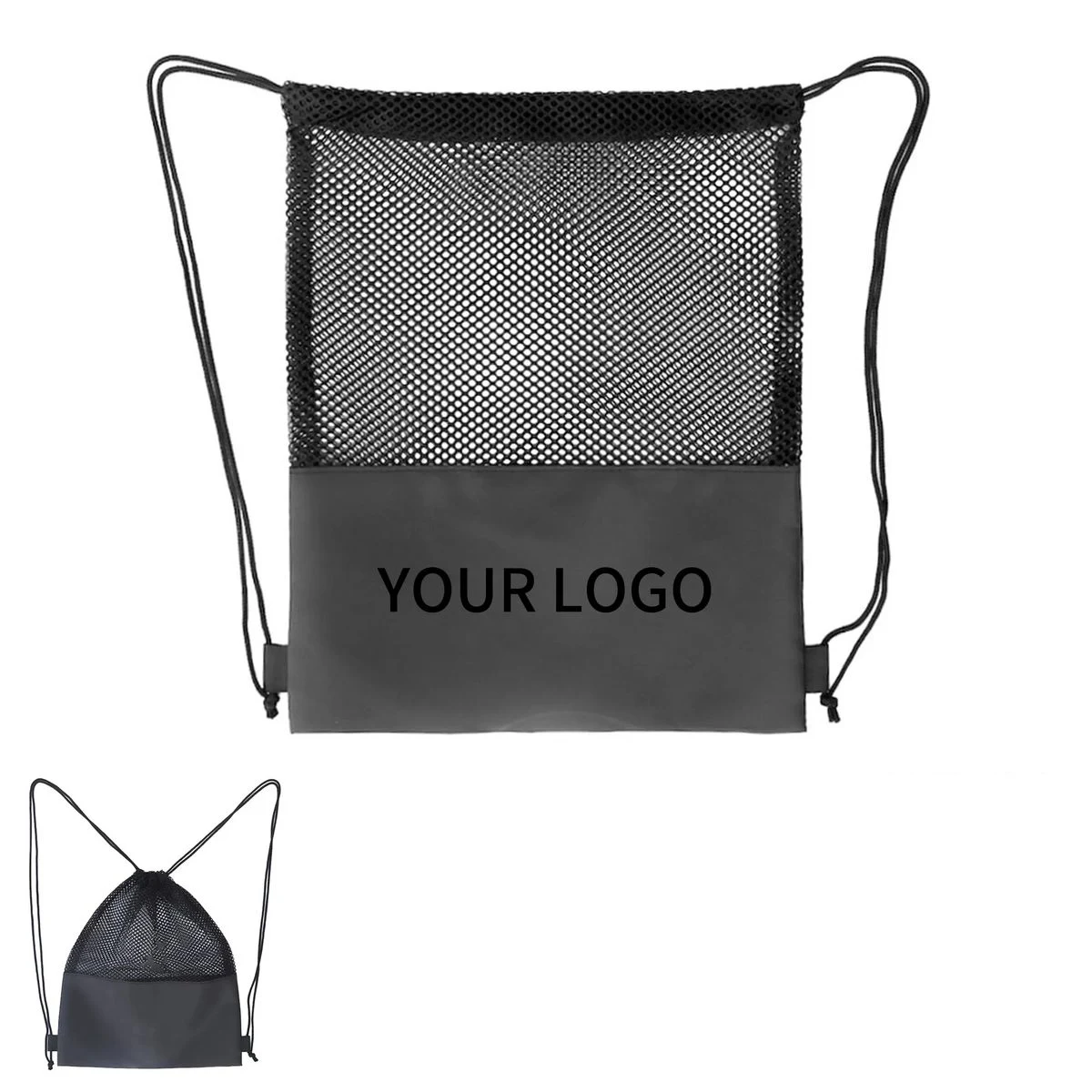 Polyester Breathable Beach Drawstring Bag 1