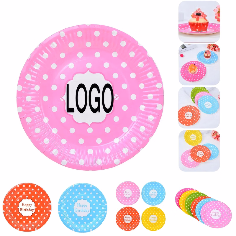 7" Disposable Party Picnic Salad Dessert Paper Plate
