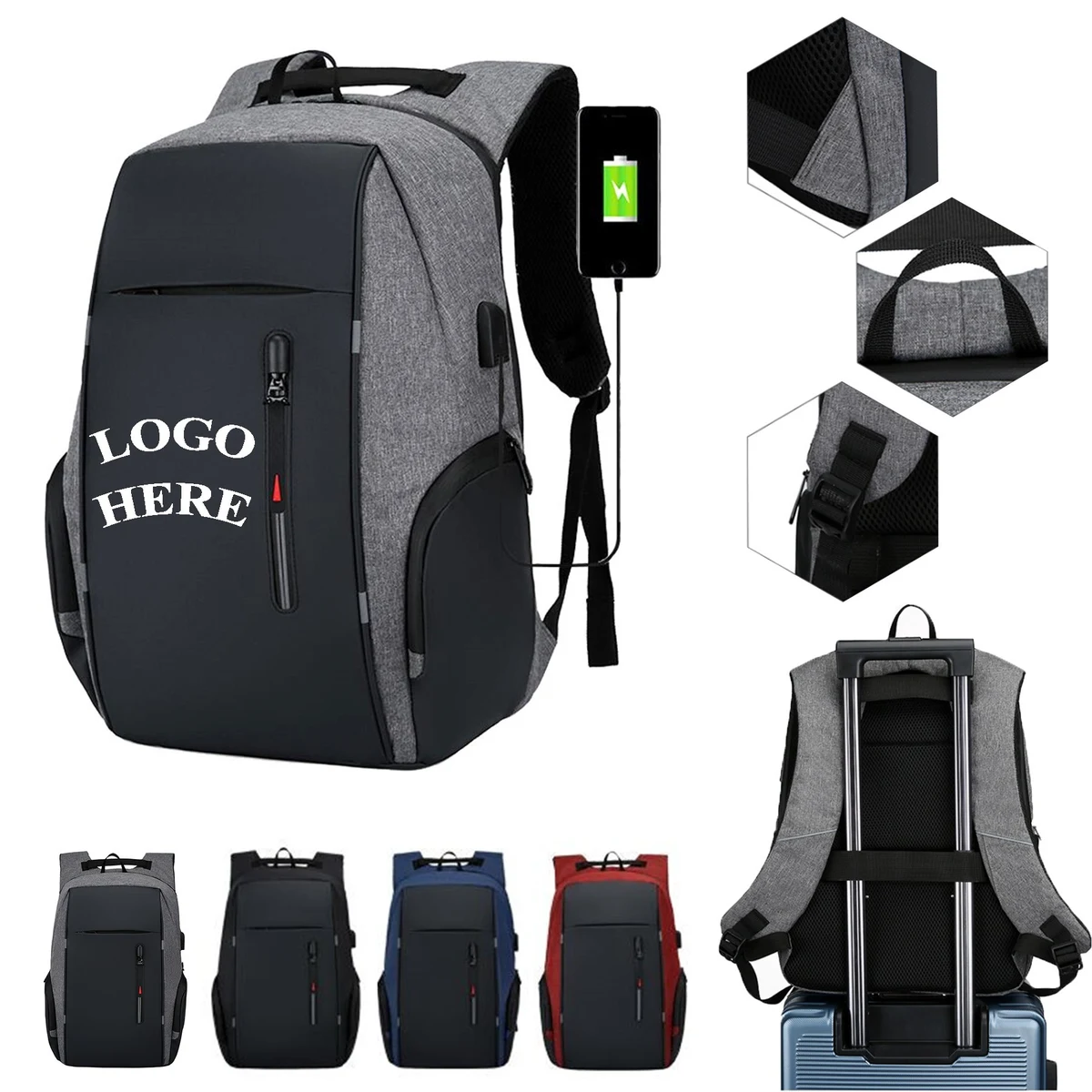 Travel Backpack with USB Charging 1