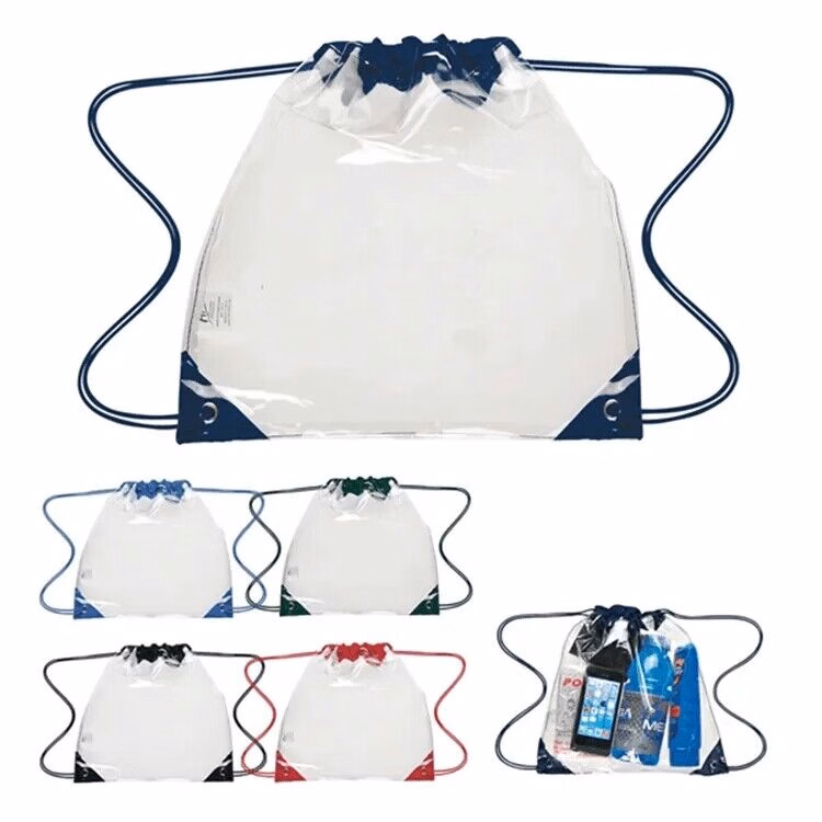 PVC Transparent Drawstring Backpack