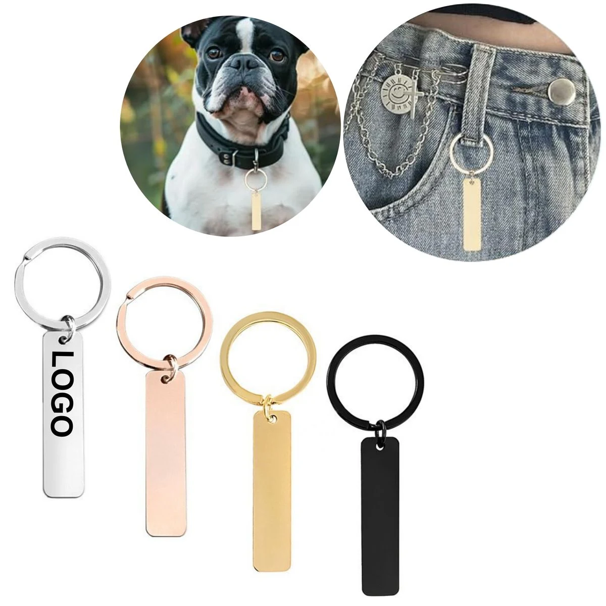 Stainless Steel Nameplate Keychain 1