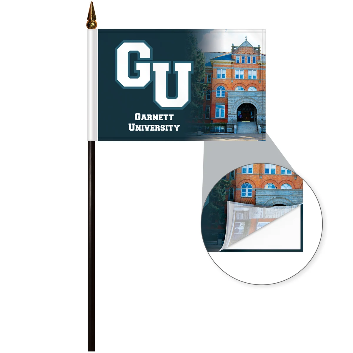 4" x 6" Stick Flag with Plastic Liner 1