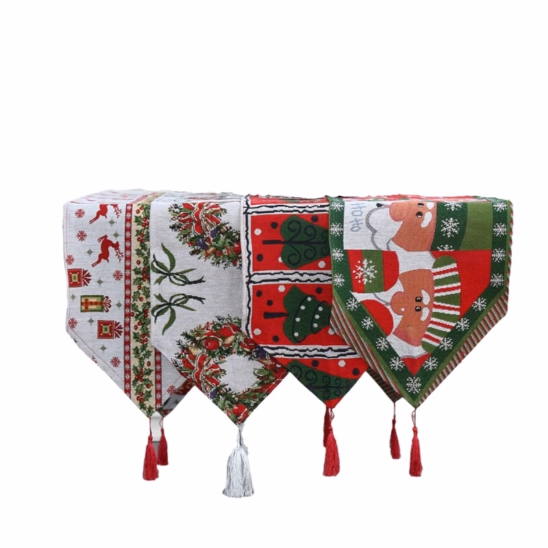 Christmas Knitted Cloth Table Runner