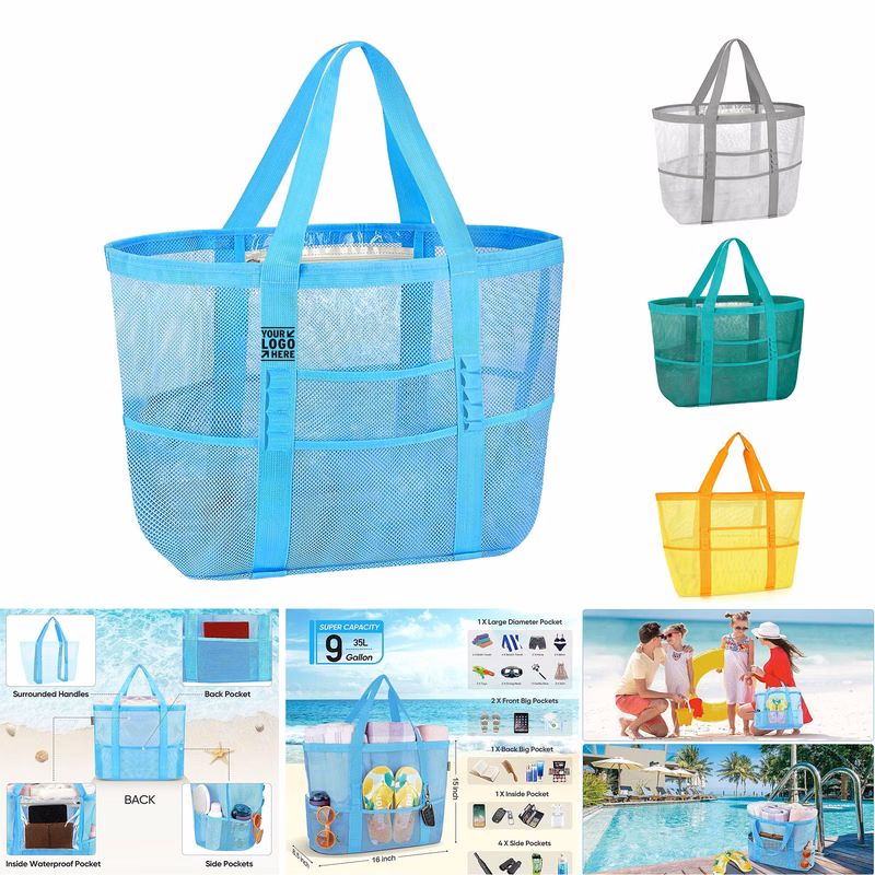 Toys Towel Large Mesh Beach Tote Pool Bag