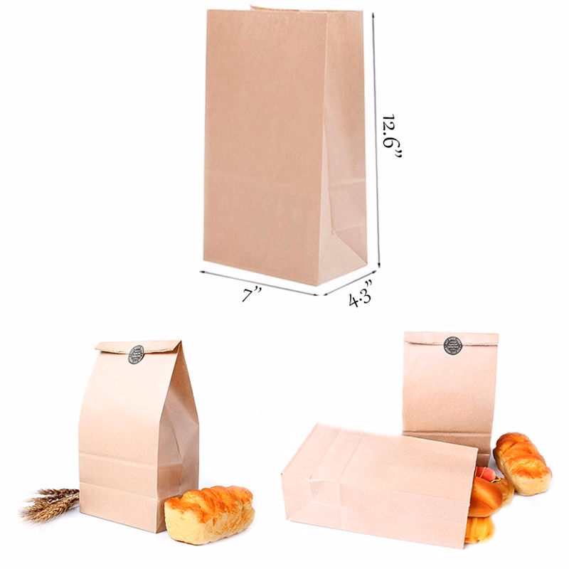 Kraft Paper Bag Baking Bread Tote