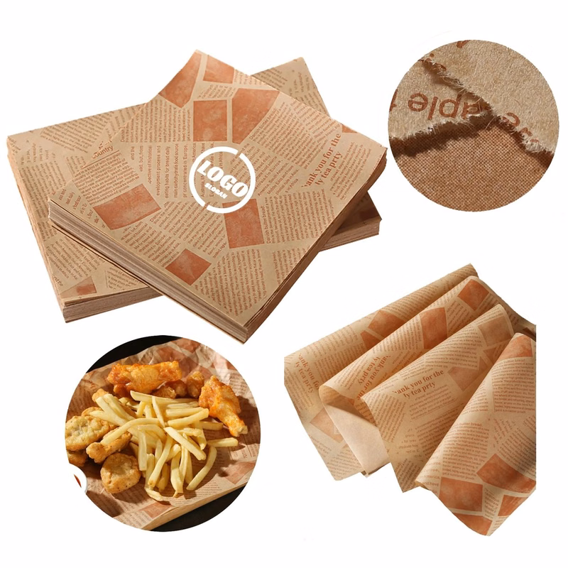 MOQ 30 Packs Hamburger Wrapping Paper