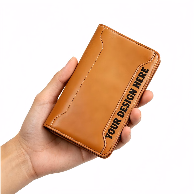 Leather Passport Cover With Neck Lanyard