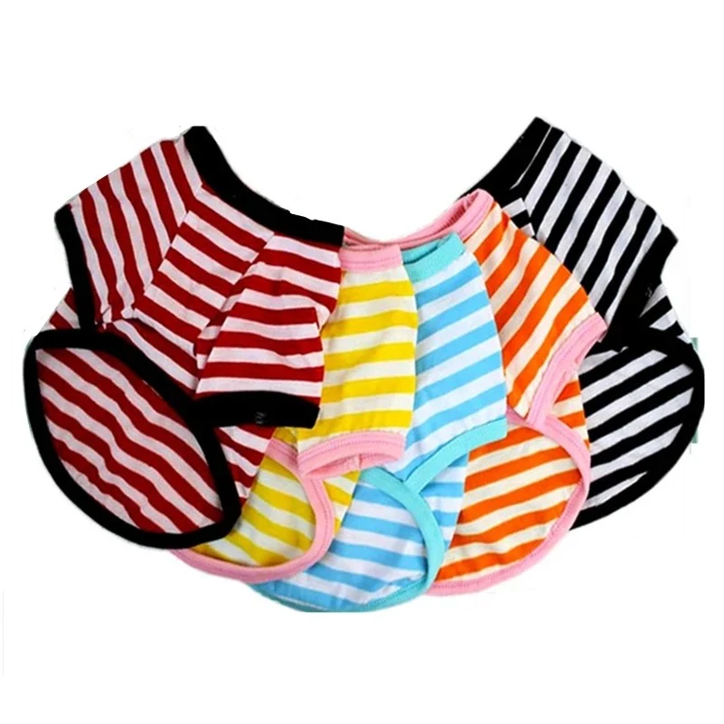 Striped T-Shirt Dog Shirt Breathable Pet 1