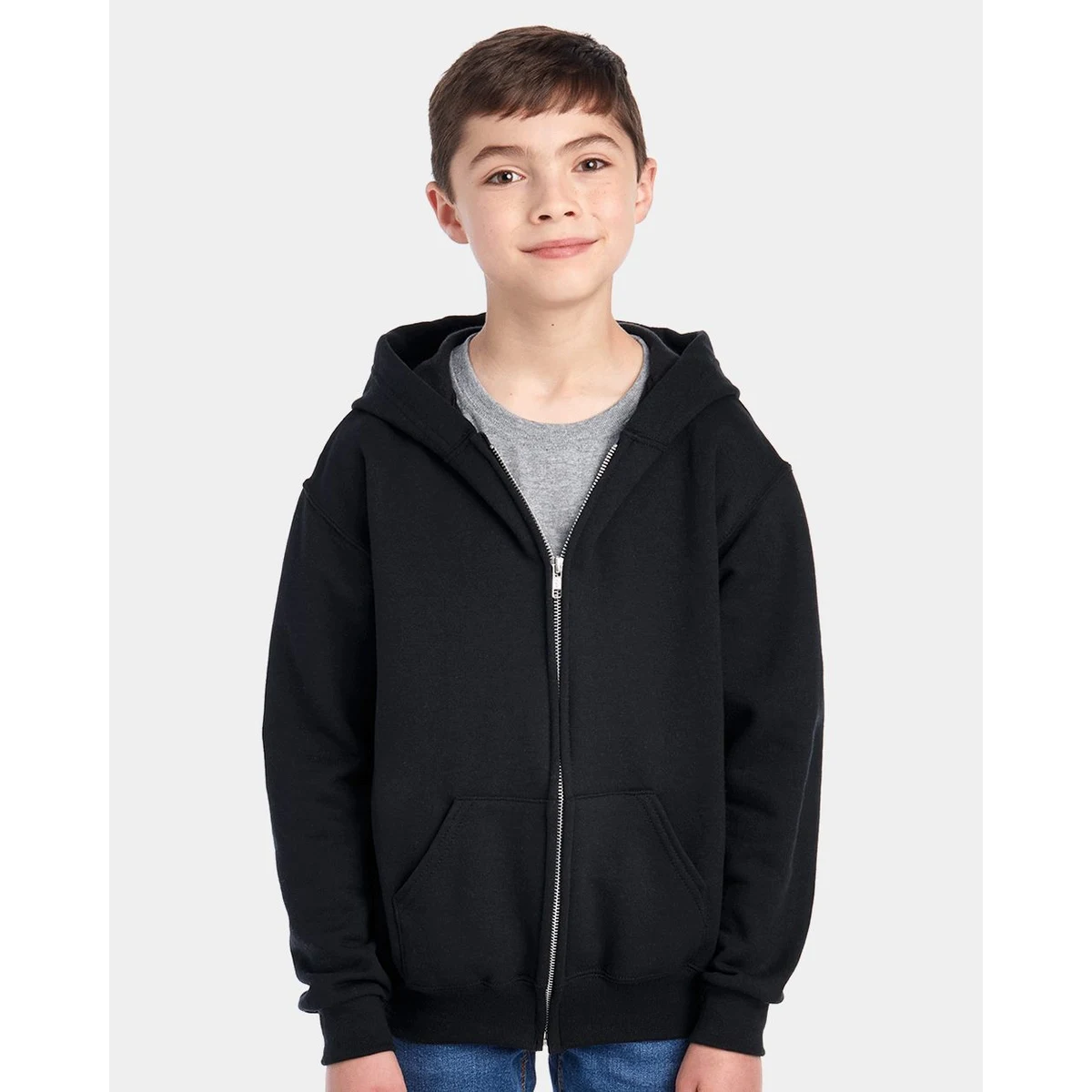 Youth NuBlend® Full-Zip Hooded Sweatshirt - 993BR 1