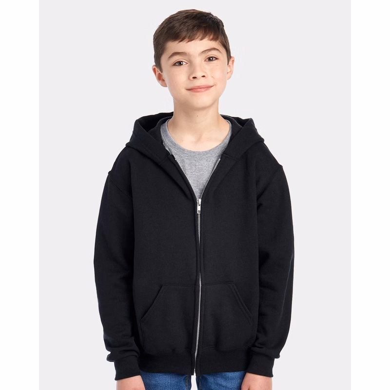 Youth NuBlend® Full-Zip Hooded Sweatshirt - 993BR