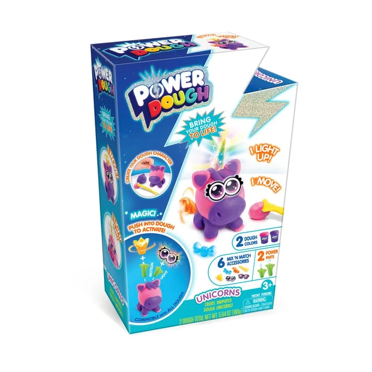 Power Dough Unicorn Kit - 2 Tubs Ages 3+ Non-Toxic 1