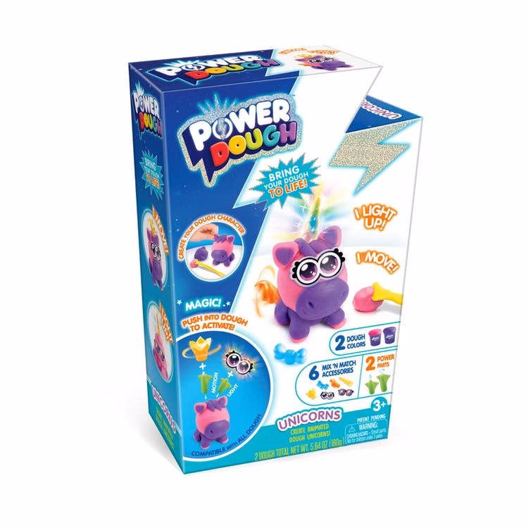 Power Dough Unicorn Kit - 2 Tubs Ages 3+ Non-Toxic