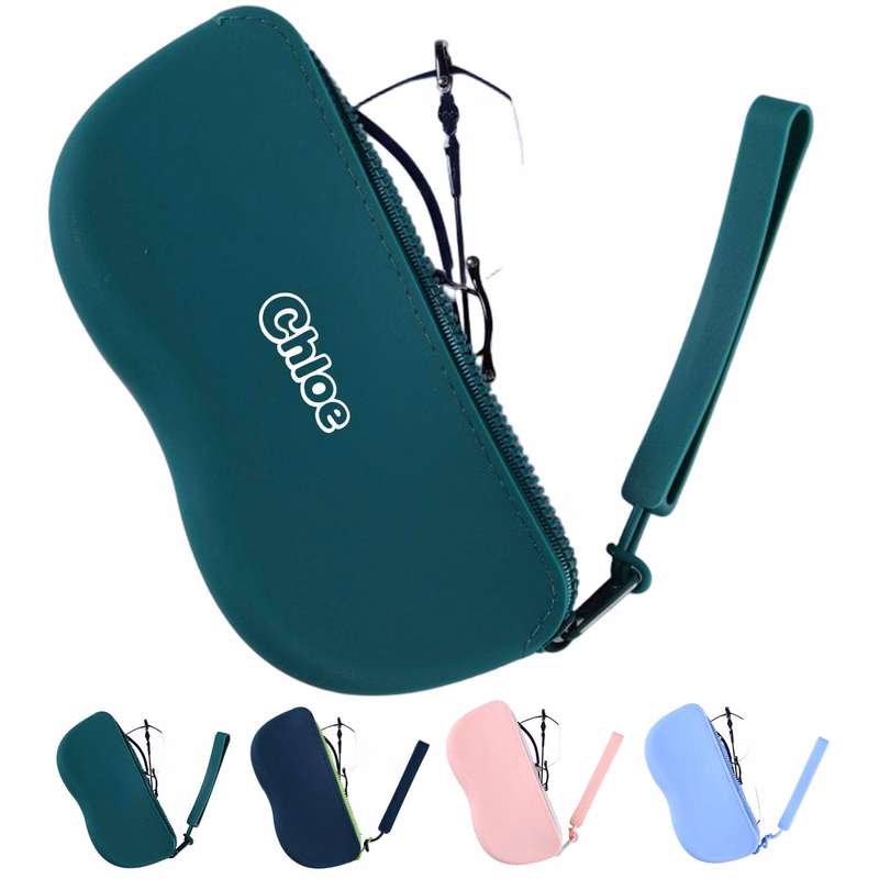Silicone Zipper Dustproof Glasses Pouch