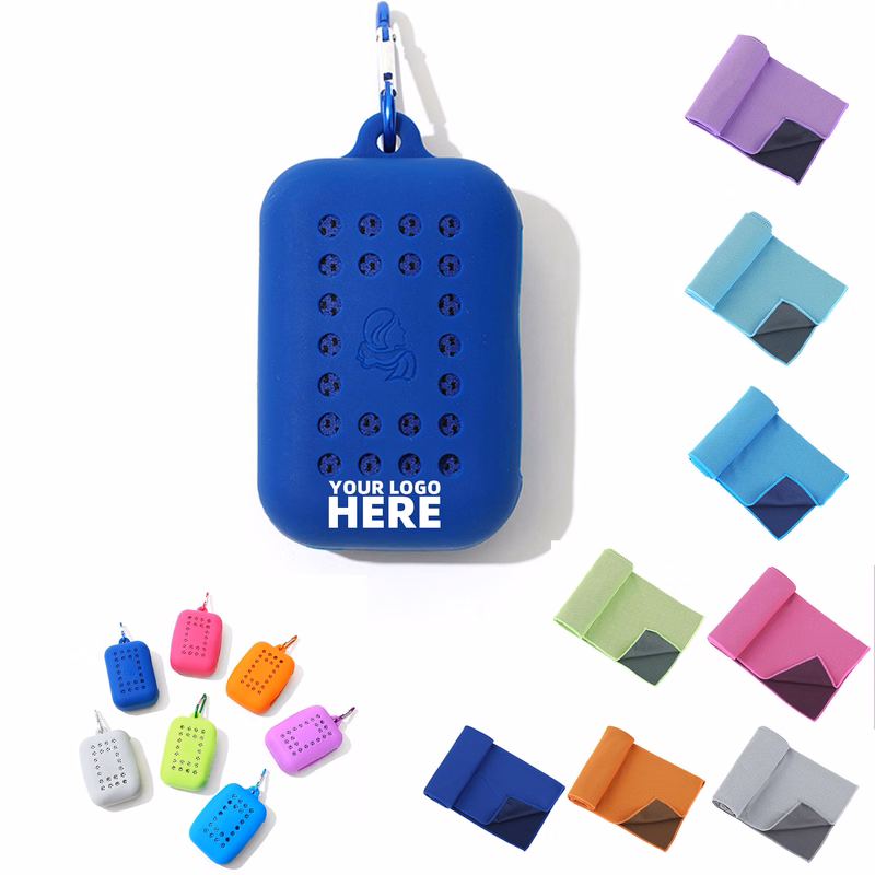 Camping Towels Super Absorbent Fast Drying With Silicone Case