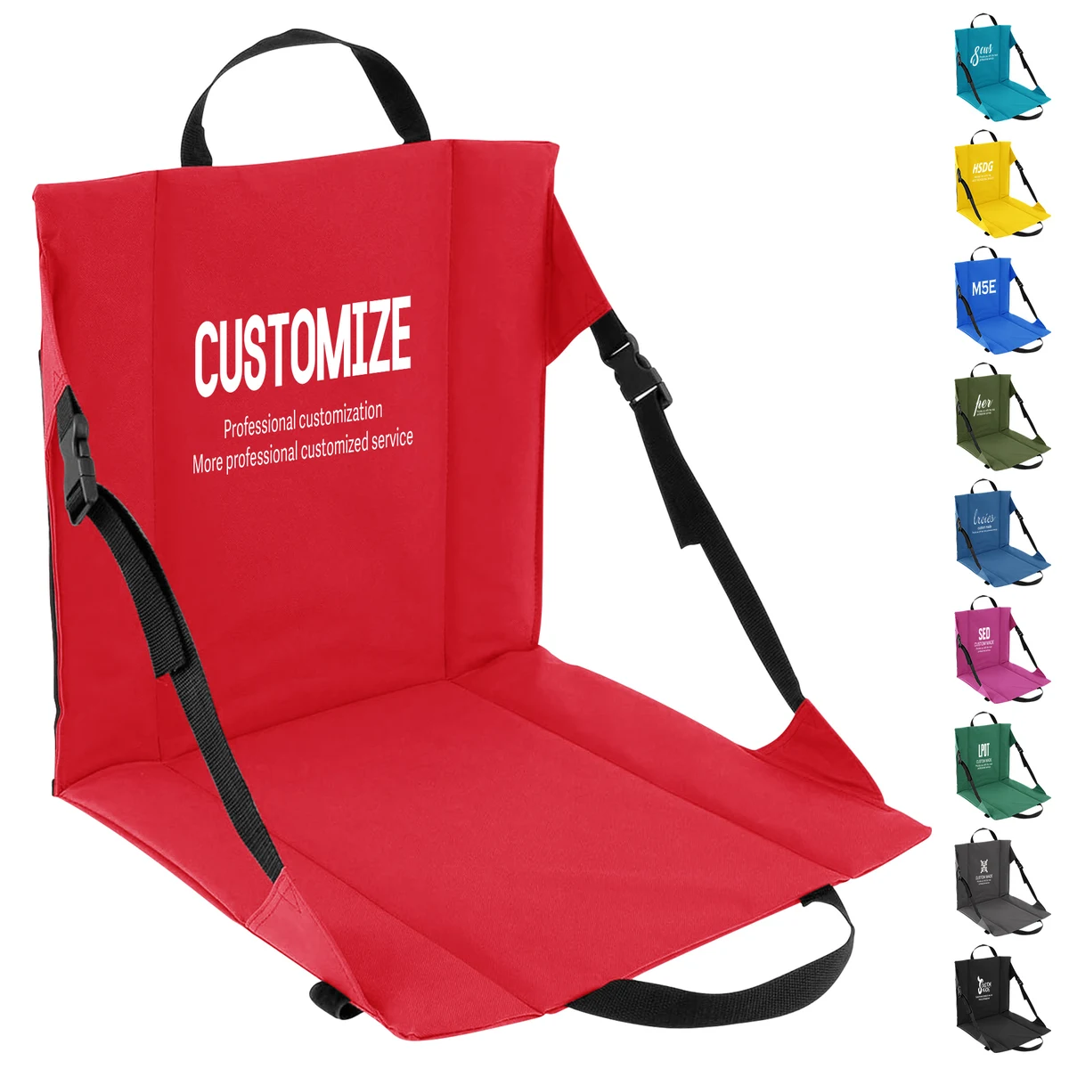 Outdoor Portable Oxford Stadium Cushion With Pocket (MOQ: 5 PCS) 1