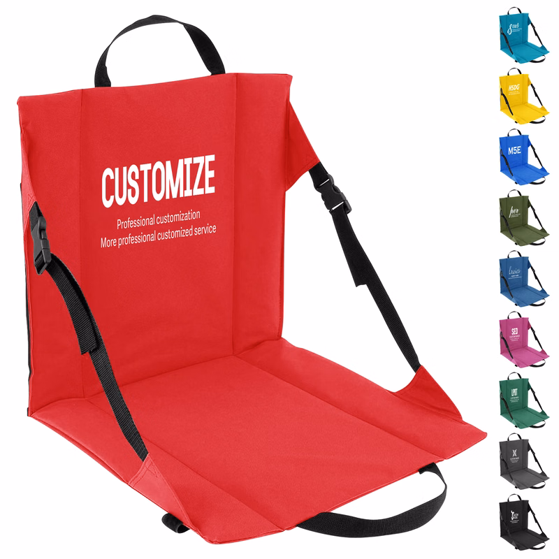 Outdoor Portable Oxford Stadium Cushion With Pocket (MOQ: 5 PCS)