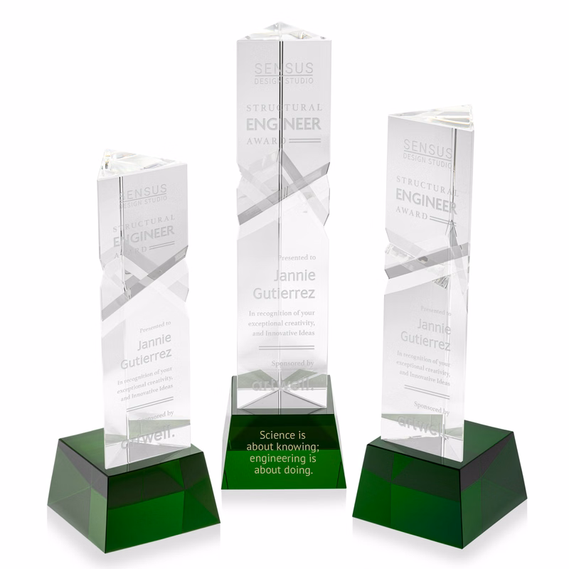 Oakham Award on Robson Base - Green