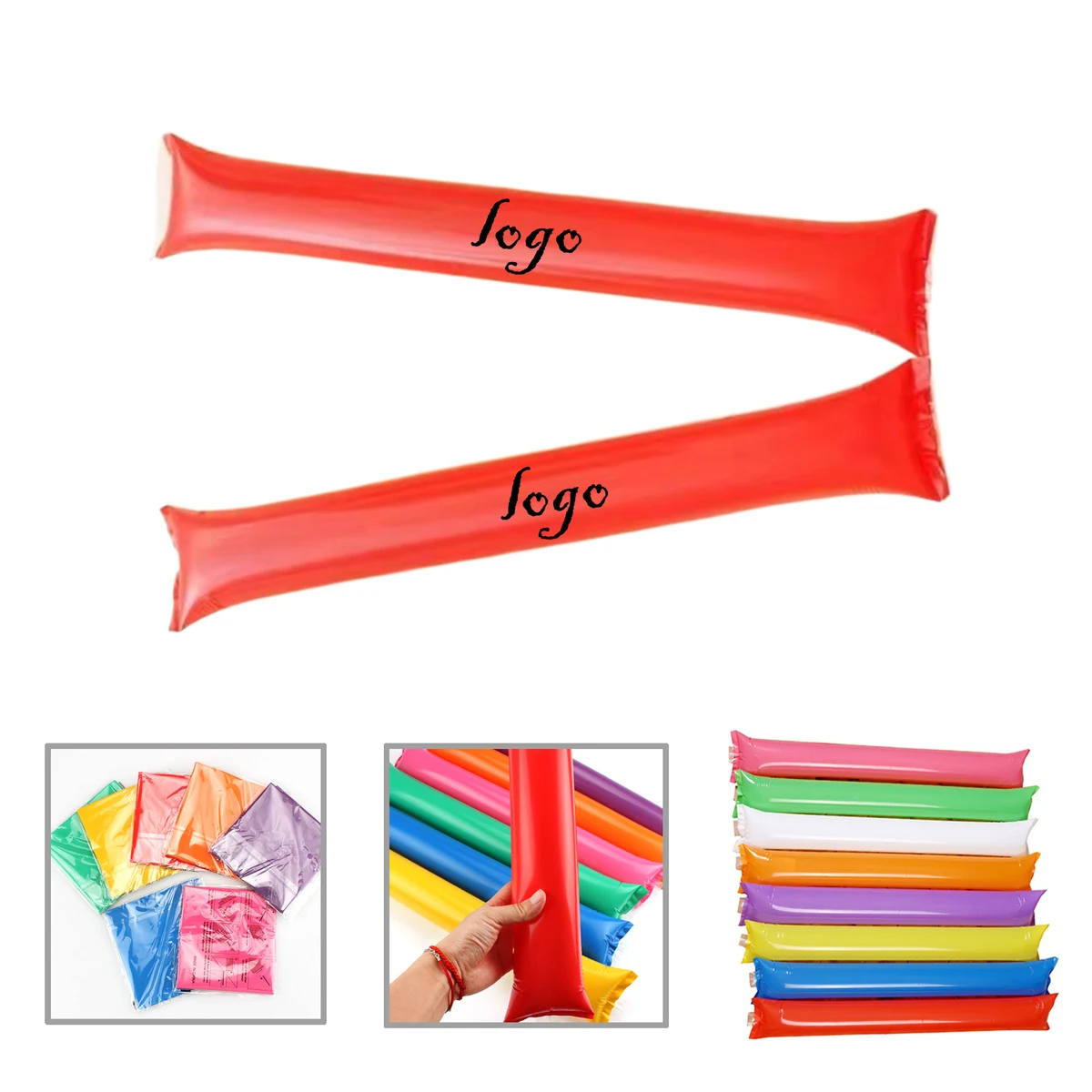 MOQ100 Inflatable Party Cheer Sticks 1