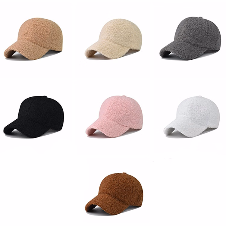Women'S Autumn Winter Lamb Hair Warm Baseball Hat