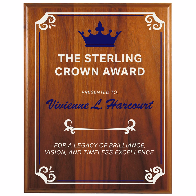 7" x 9" Step-Edge Genuine Walnut Plaque