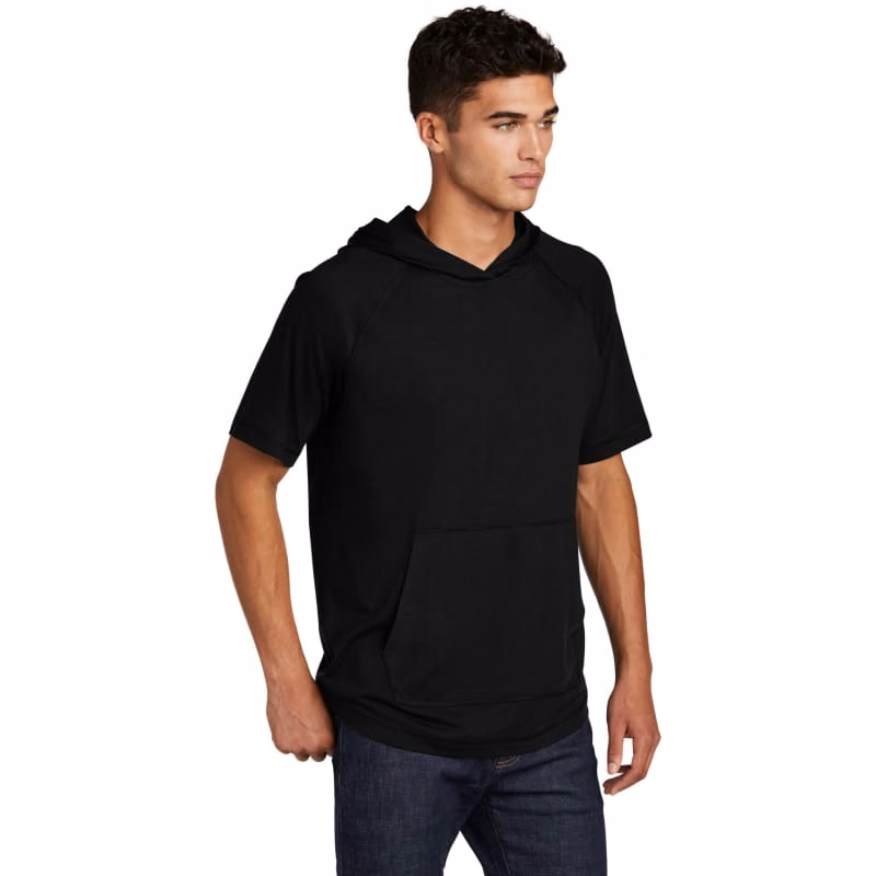 Sport-Tek PosiCharge Tri-Blend Wicking Short Sleeve Hoodie.