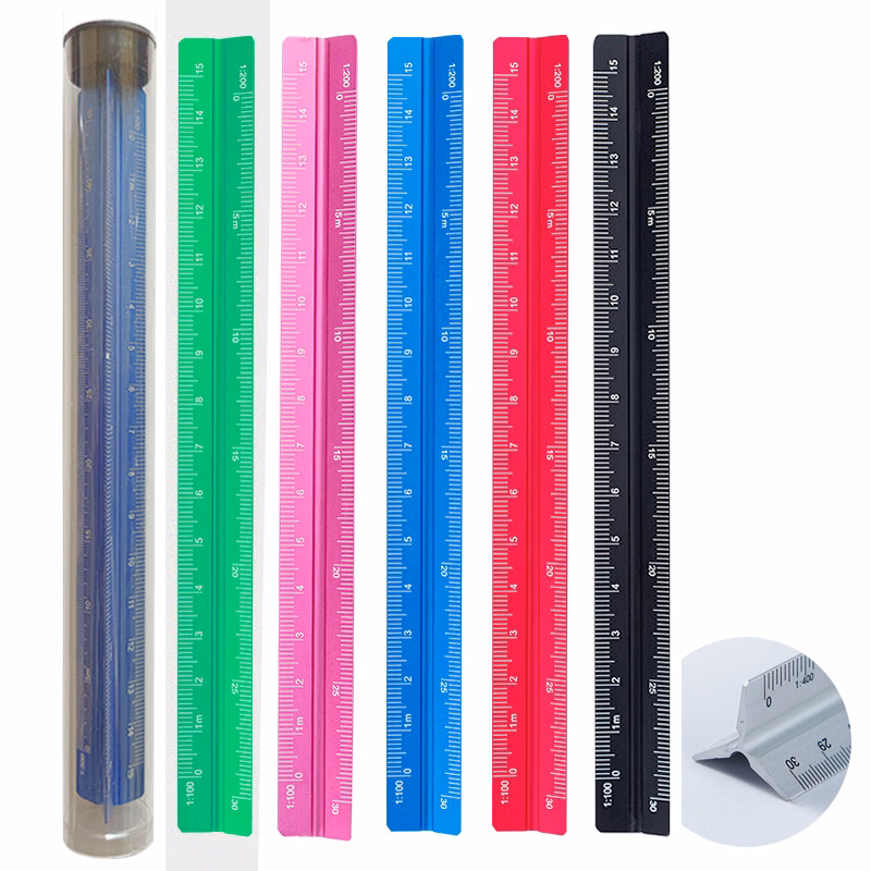 6-Inch Aluminum Triangular Architect's Scale Drafting Tool