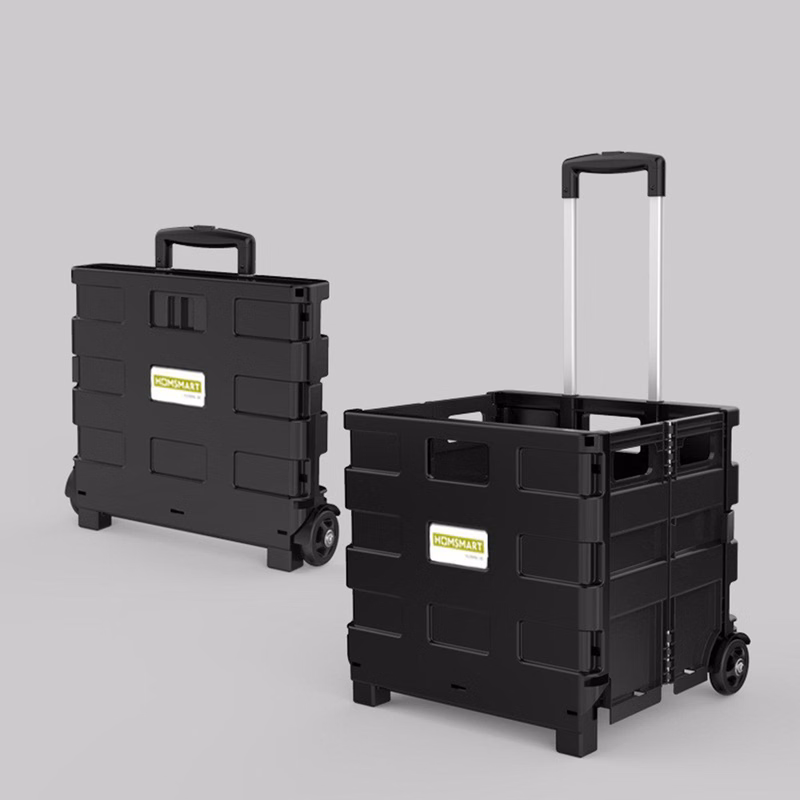 2-Wheel PP Foldable Cart–Grocery,Shopping,Camping Trolley