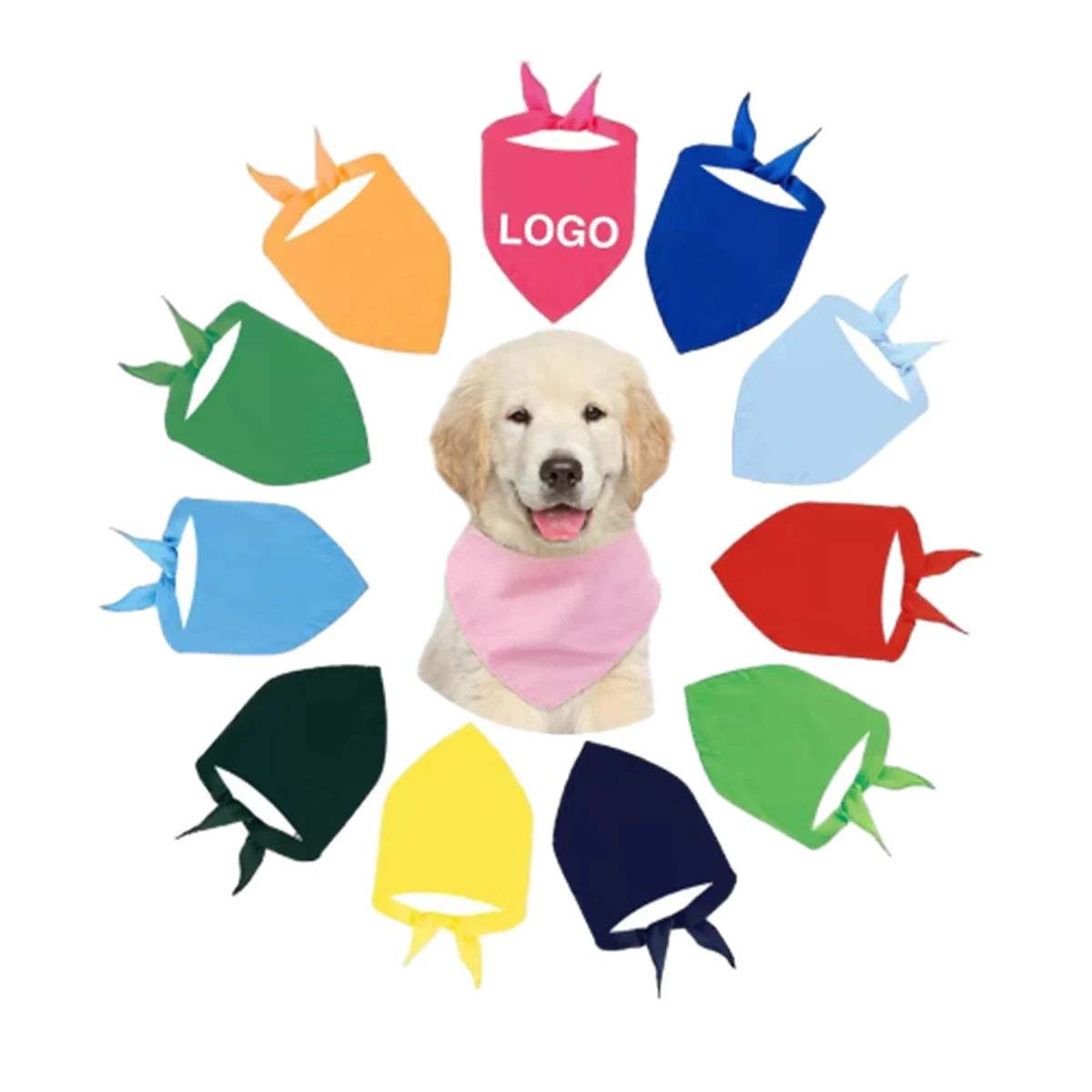 Simple Solid Color Pet Bib 1
