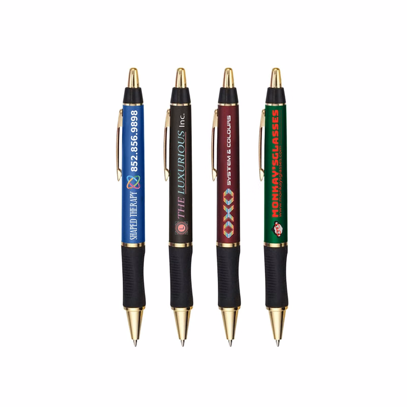 Small Batch -Barton Click Pen - Gold Accents