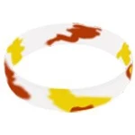 Embossed Swirl Silicone Wristband Keychain 1