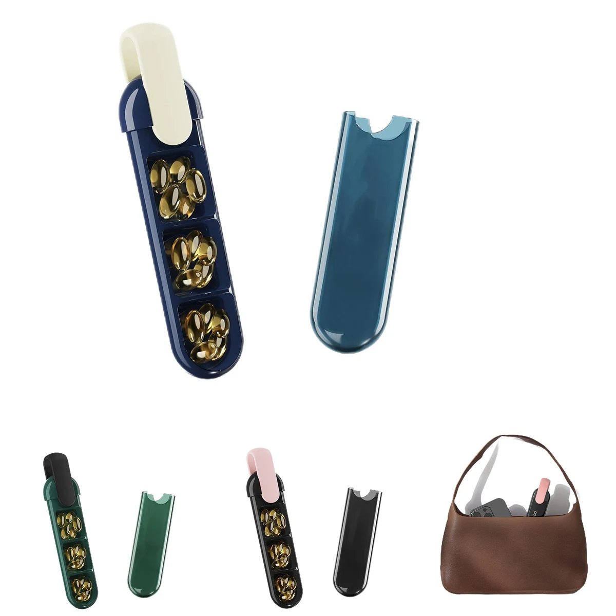 Compact Travel Pill Organizer 1
