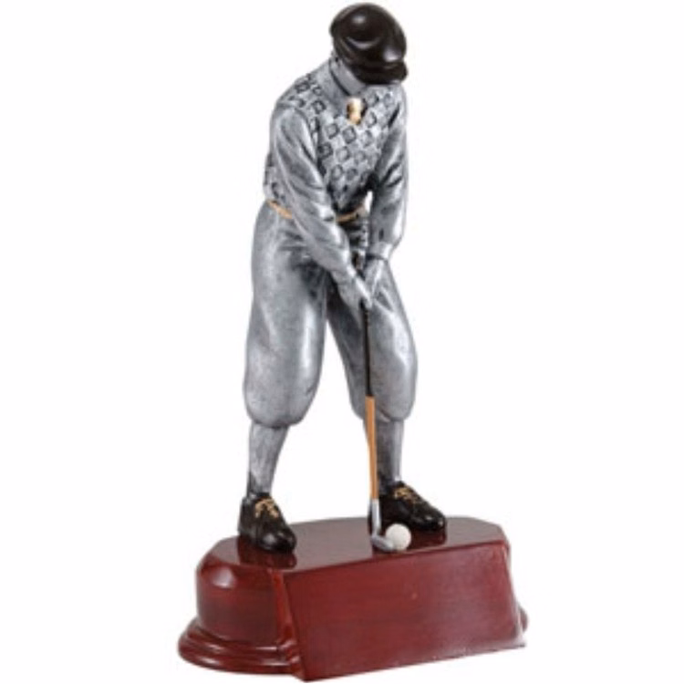 6-1/4" Vintage Golf-Male Resin Figure