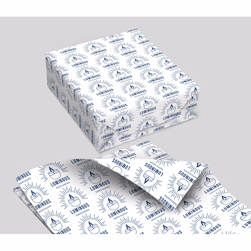 Full Bleed One Color Custom Gift Wrap Sheets - 70lb