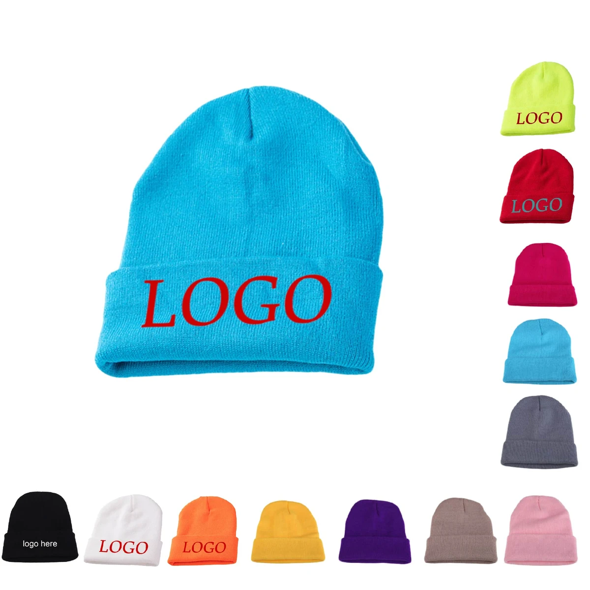 MOQ 10 pcs Double-Layer Knit Beanie 1