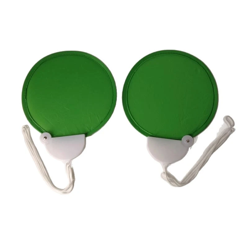 Foldable Round Fan with Handle & lanyard 1