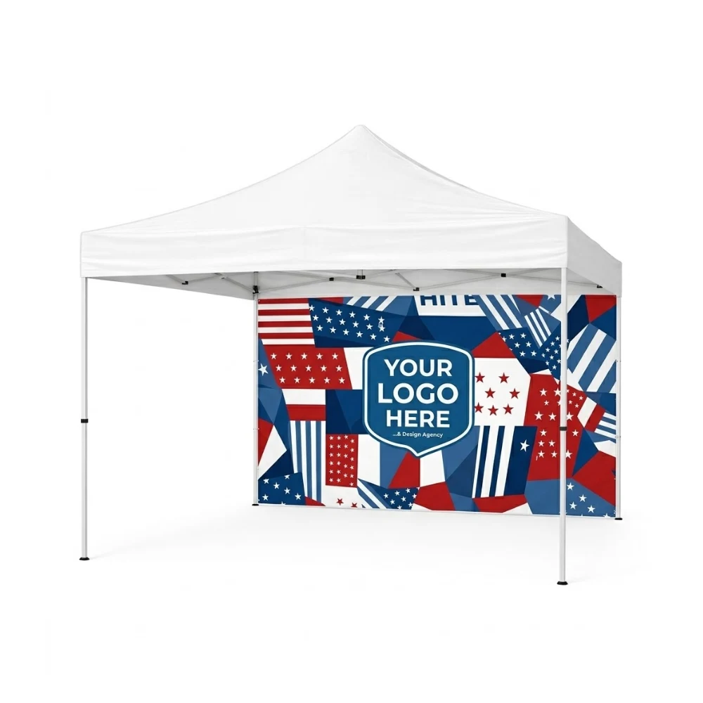 10x10 Tent Back Wall Single Sided Full Color 1