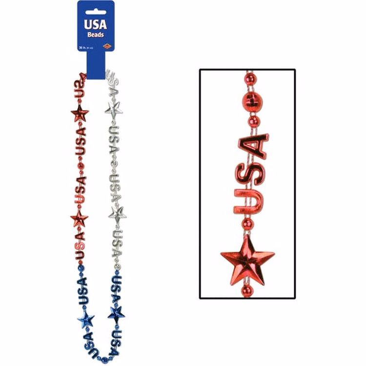USA Beaded Necklaces - 36"