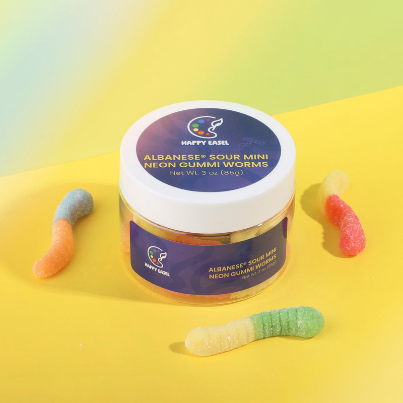 Albanese® Sour Mini Neon Gummi Worms: Small Jar