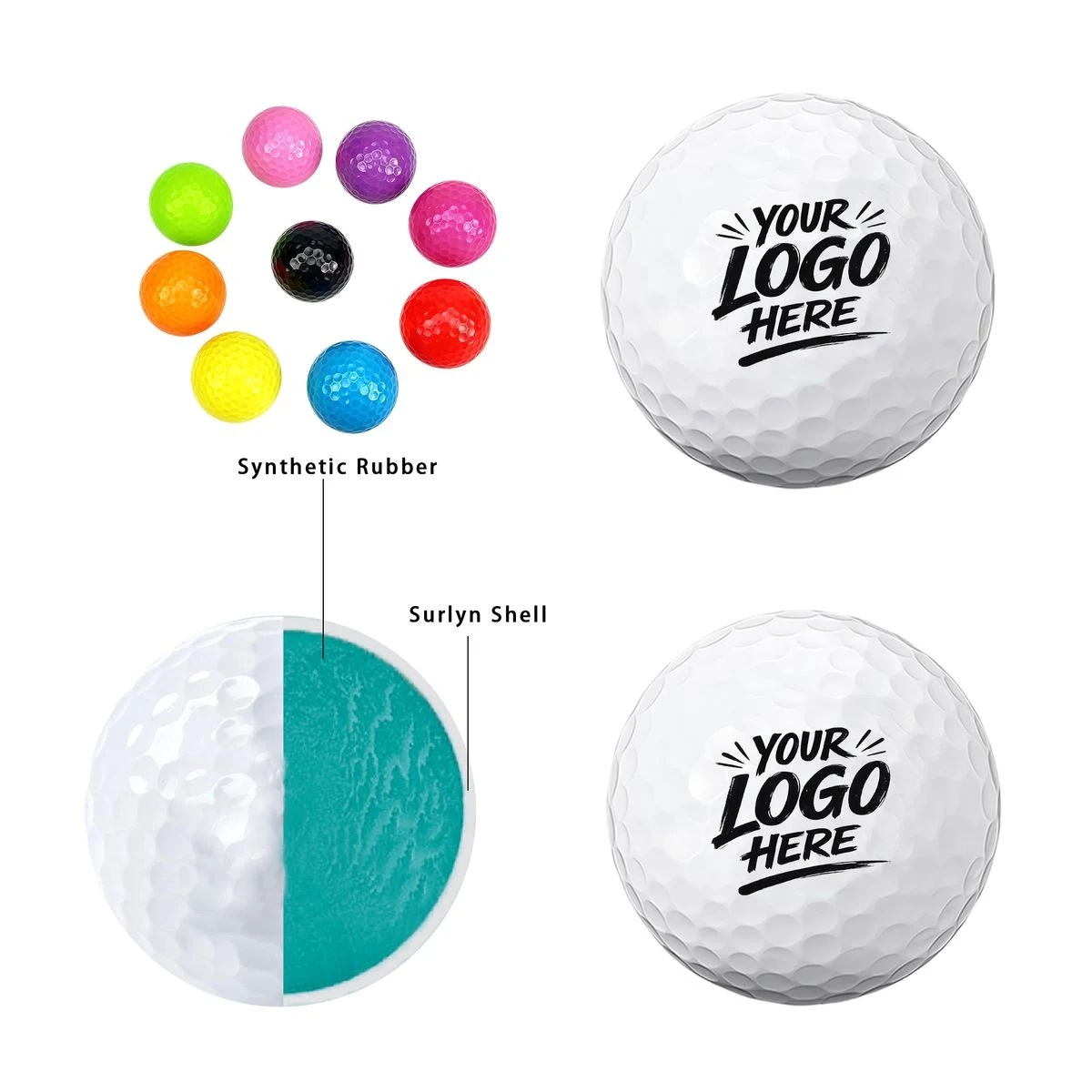 Surlyn Golf Ball Dual Core Distance Training Set 1