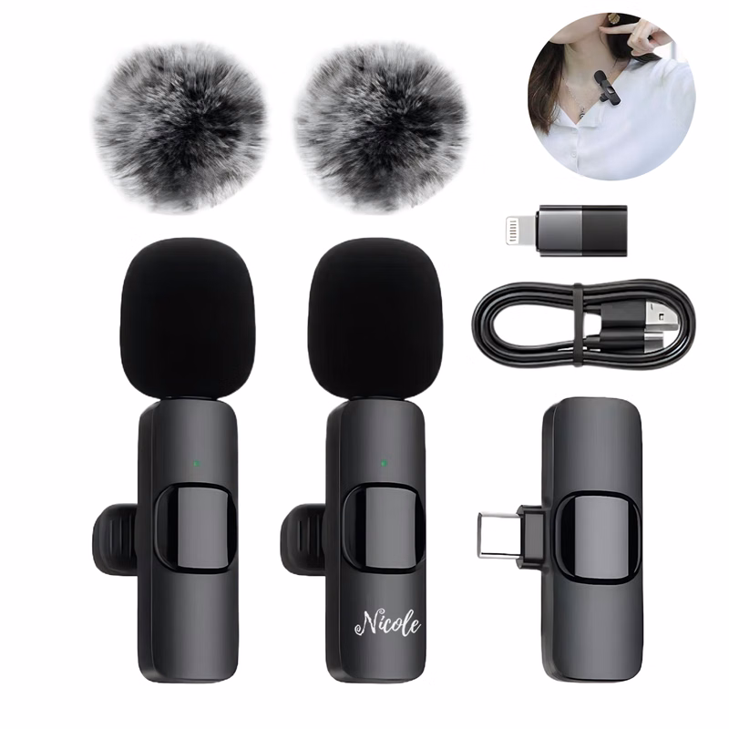 Wireless Clip-On Mini Microphone Set