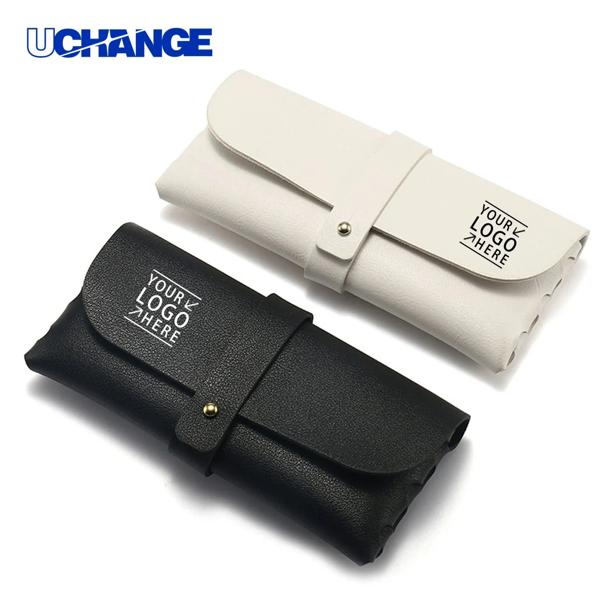 Eyewear Snap-On Leather Glasses Case Organizer 1
