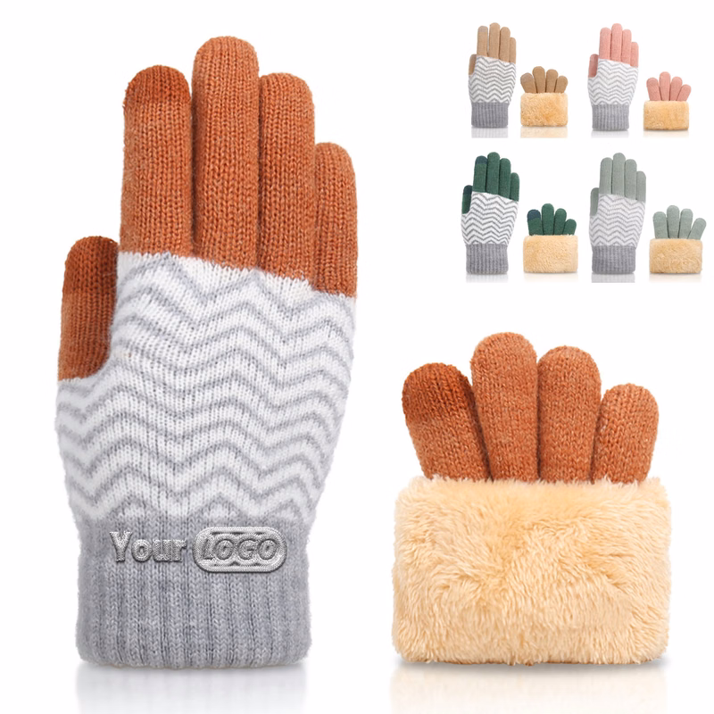 Thickened Double-Layer Knit Gloves