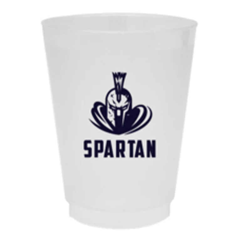 16 oz. Sideline Frosted Plastic Stadium Cup (2 Color Imprint) 1