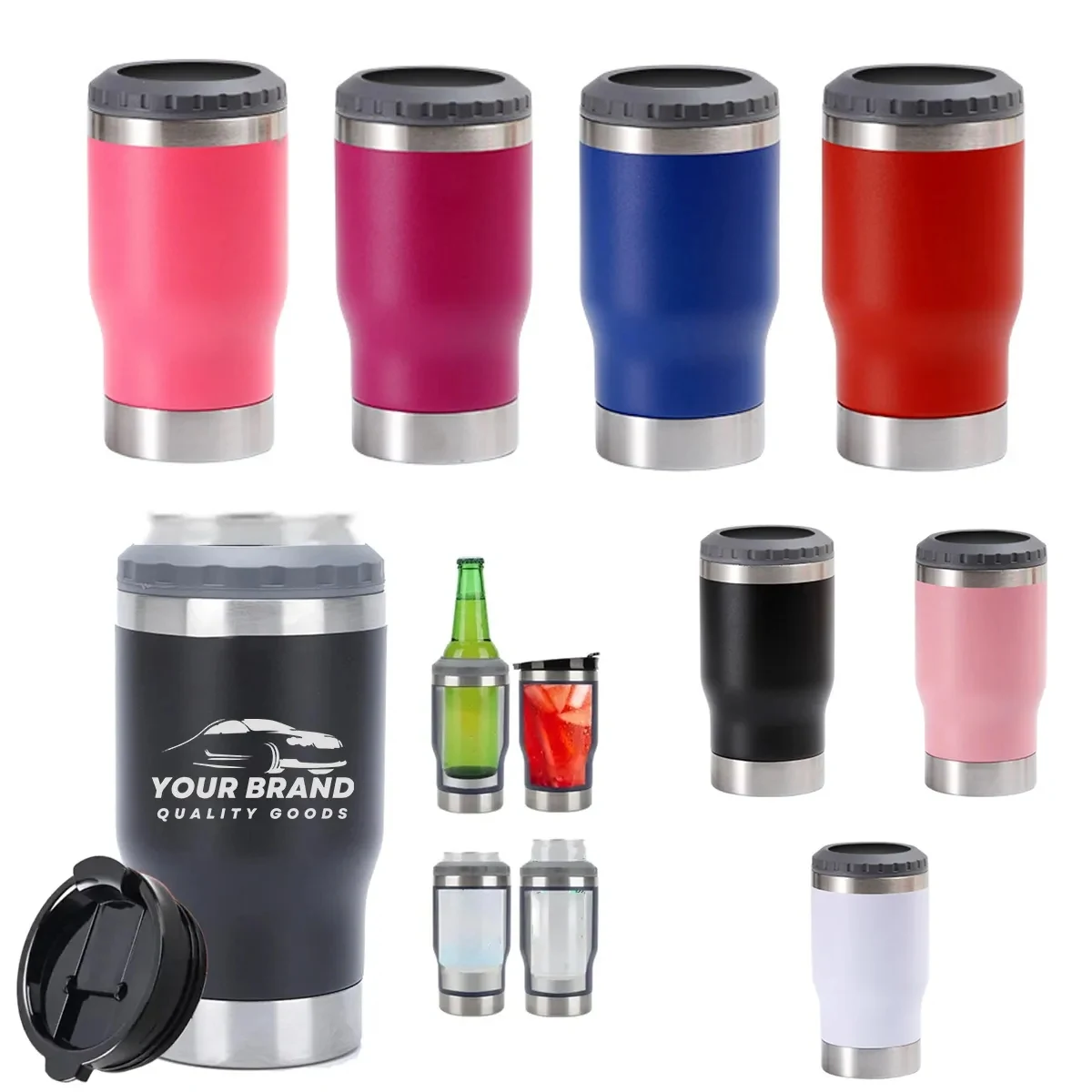 4In1 Travel Mug Warmer 14oz Can Beer Bottle 1