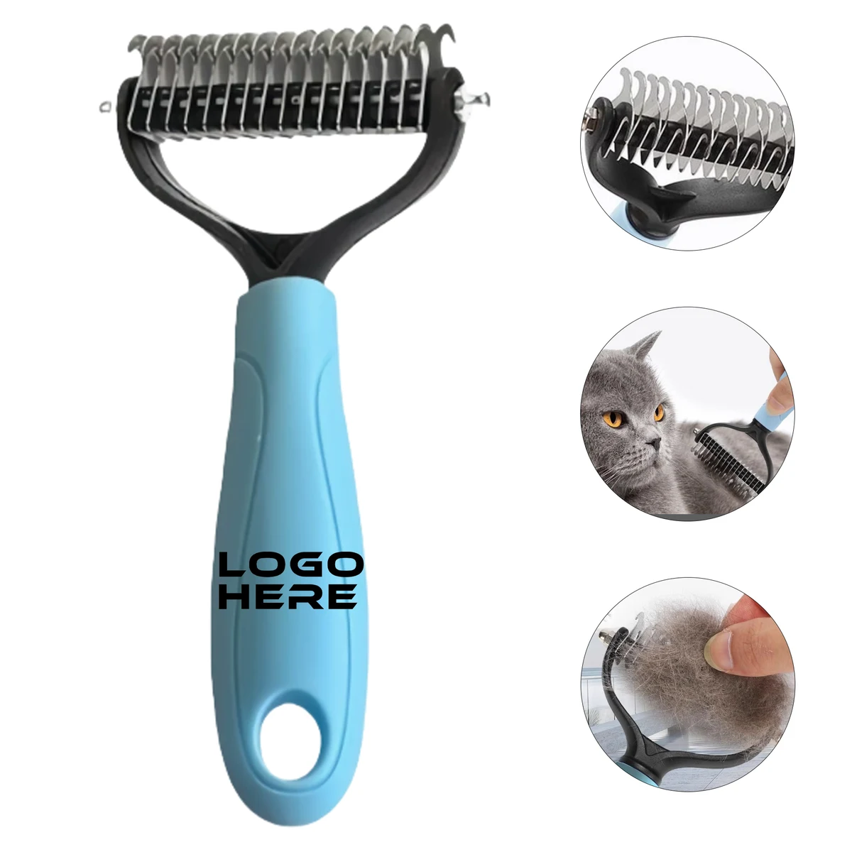 Double-Sided Pet Grooming Rake 1
