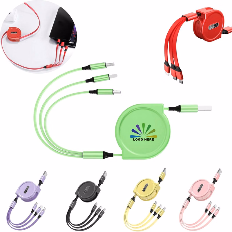 MOQ 50PCS Usb Charging Cable Retractable 3In1 Universal Char
