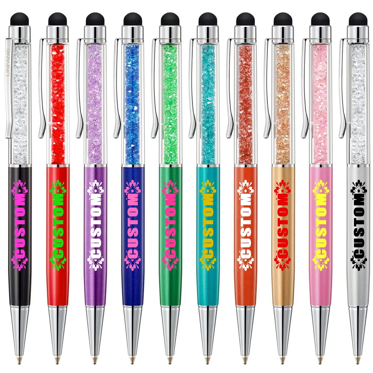 Diamond Crystal Ballpoint Pen With Stylus 1